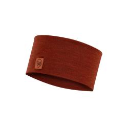 elenka BUFF MERINO WOOL WIDE HEADBAND SOLID SIENNA